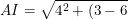 \small AI=\sqrt{4^2+(3-6)^2}=\sqrt{25}=5